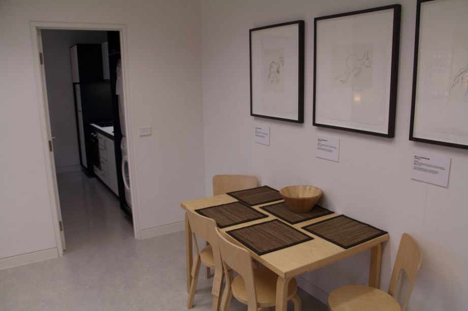 Artist apartment dining area